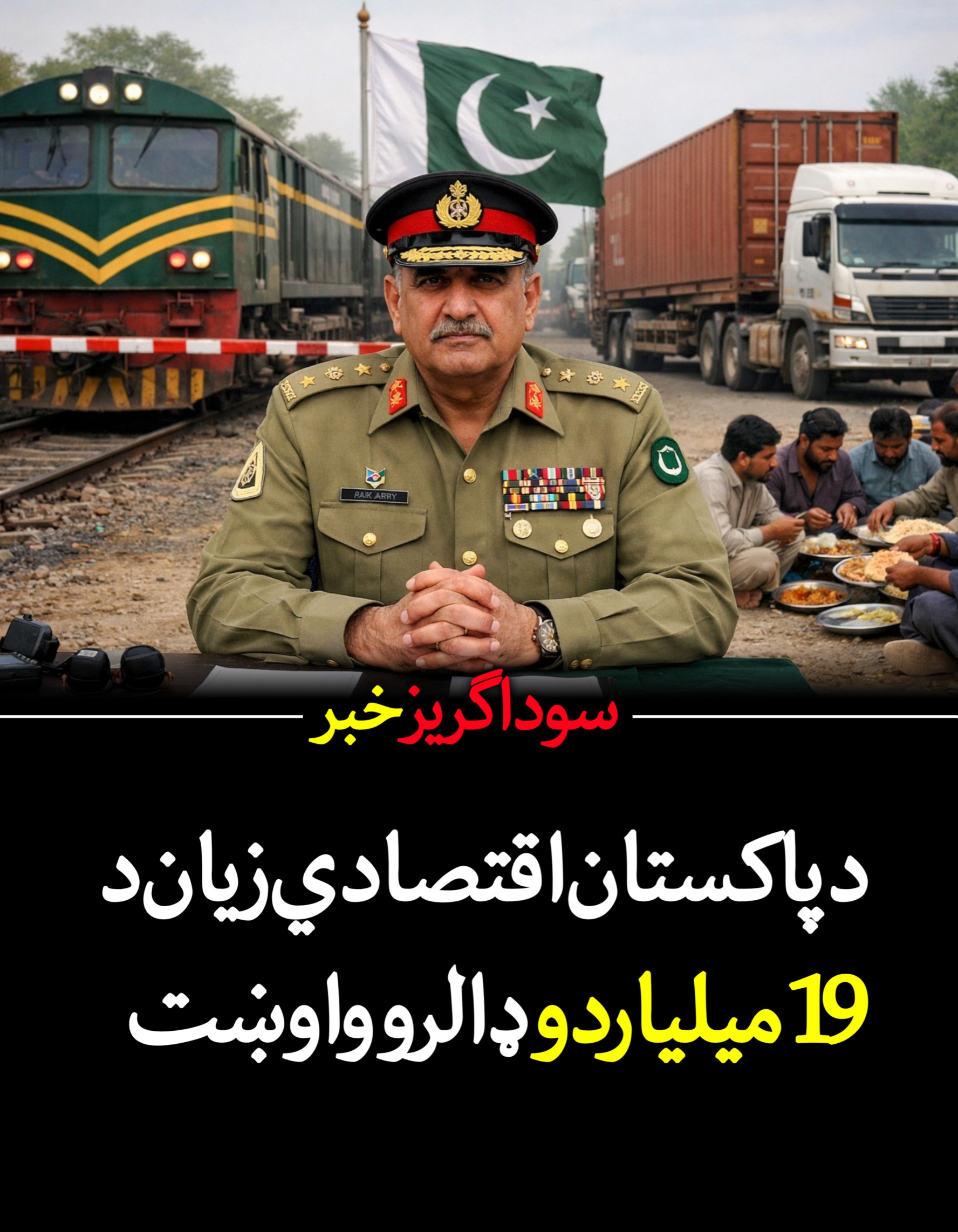 د پاکستان اقتصادي زیان د 19 ميلياردو ډالرو واوښت